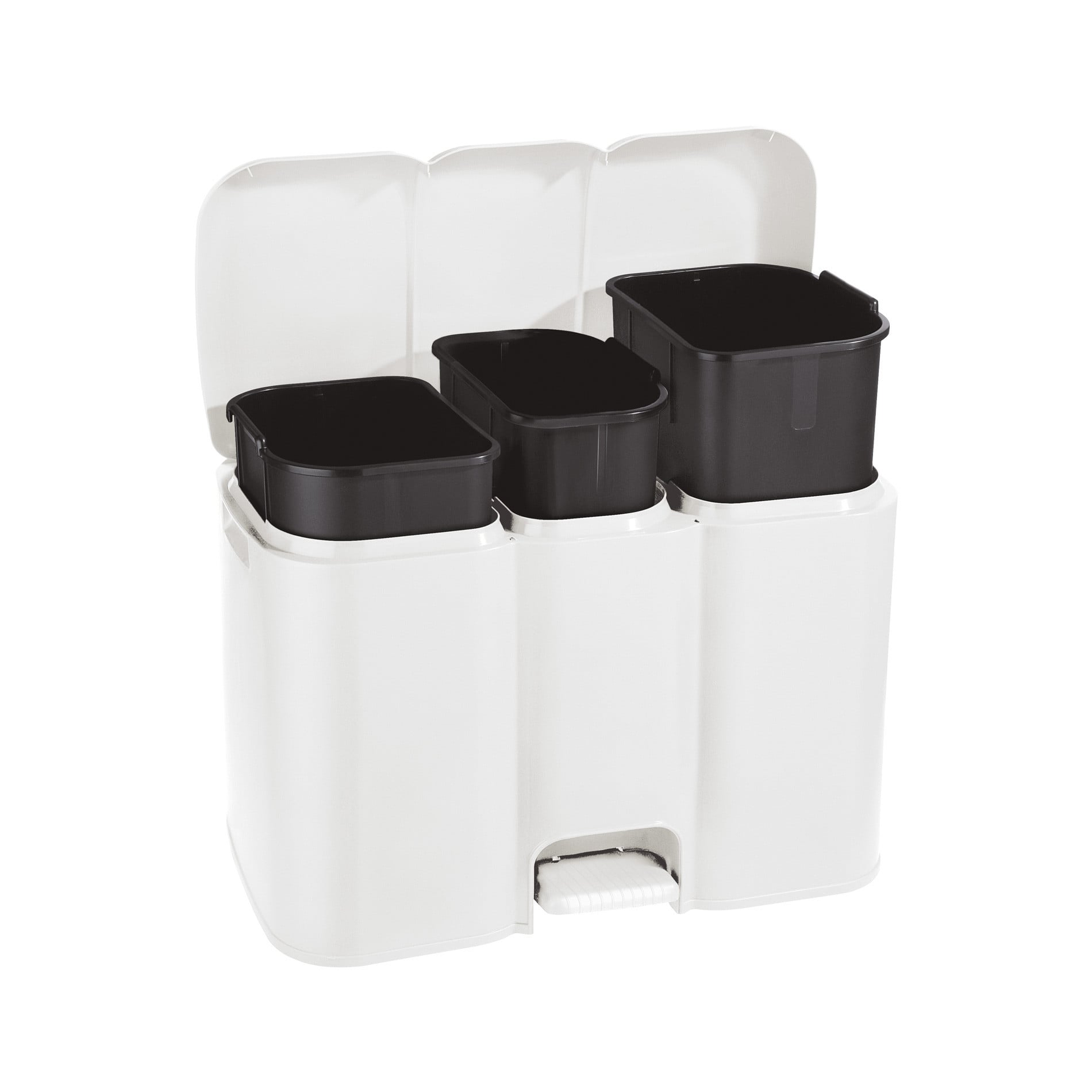 Patty 3 - Pattumiera differenziata Collezione Aurora Bianco