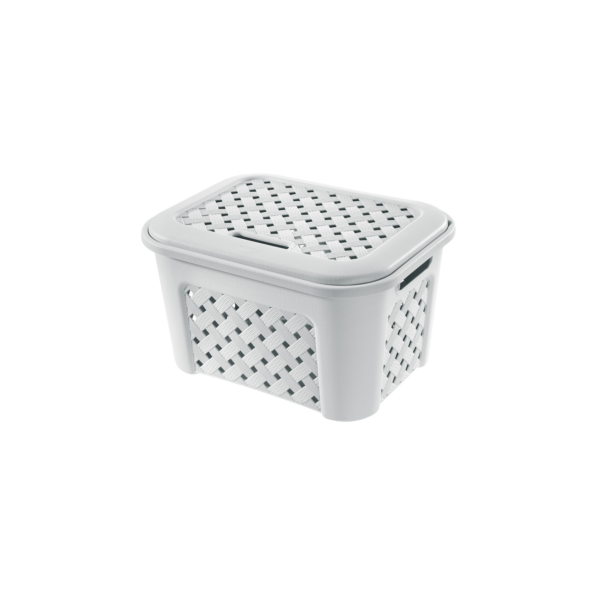 Cesta Arianna con coperchio Light grey