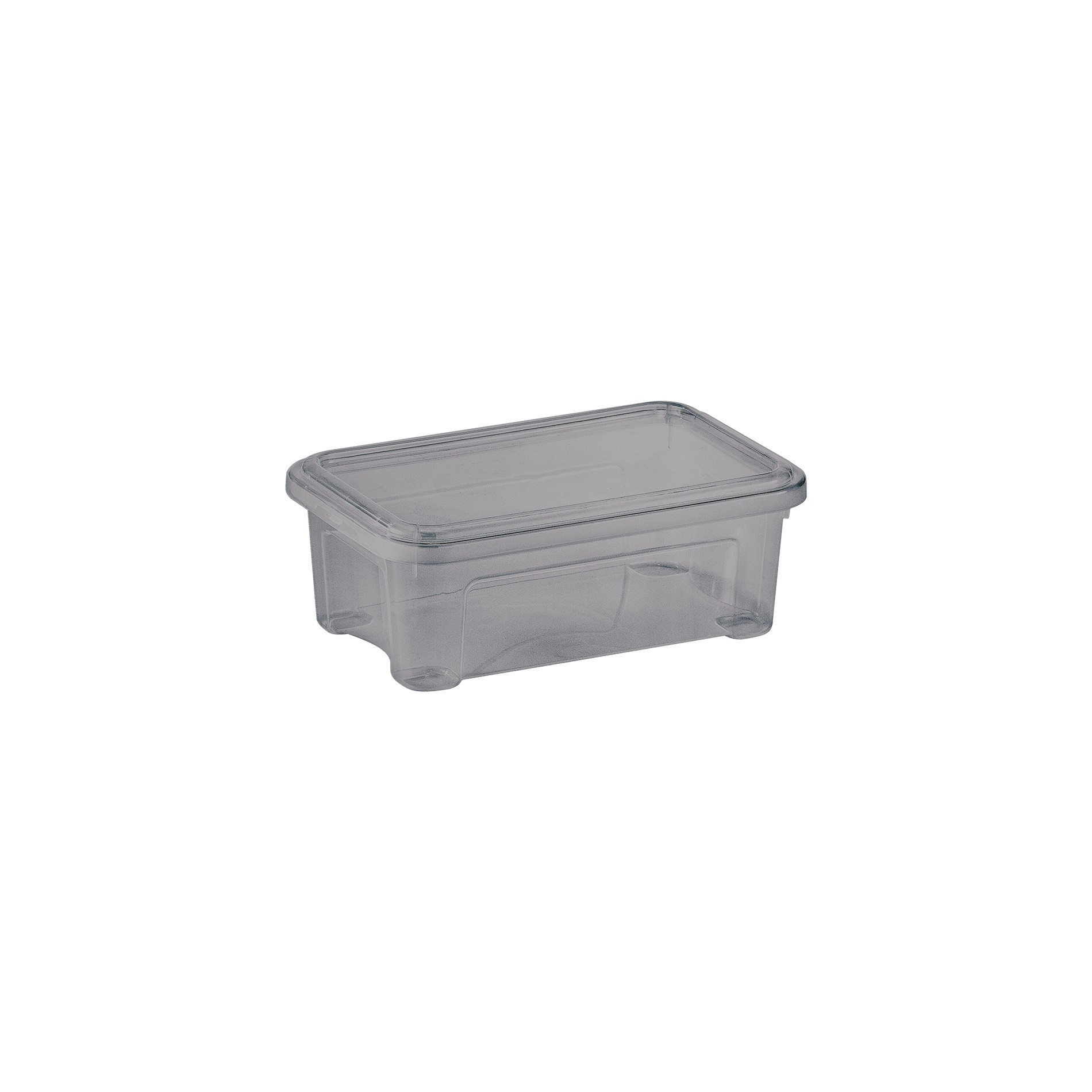 Combi Box con coperchio a scatto | 2,5 L Grafite Trasparente