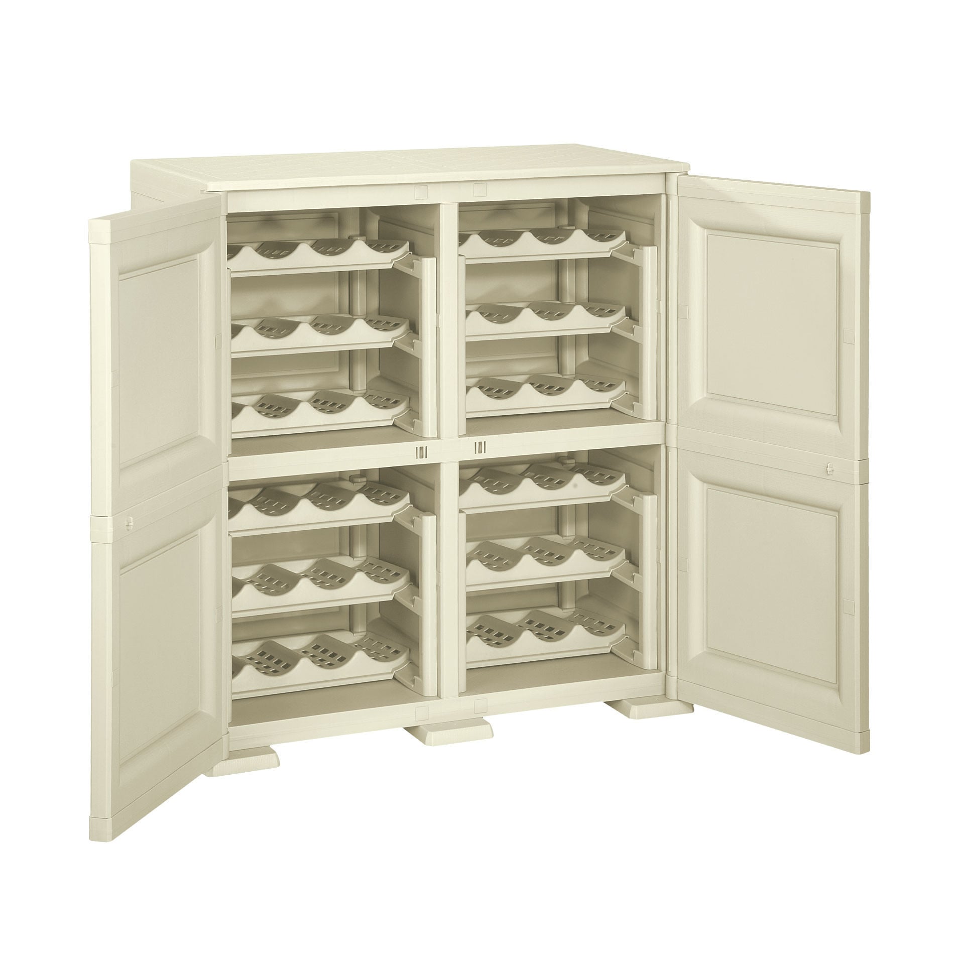 armadio omnimodus portabottiglie per 48 bott. anta liscia wengé