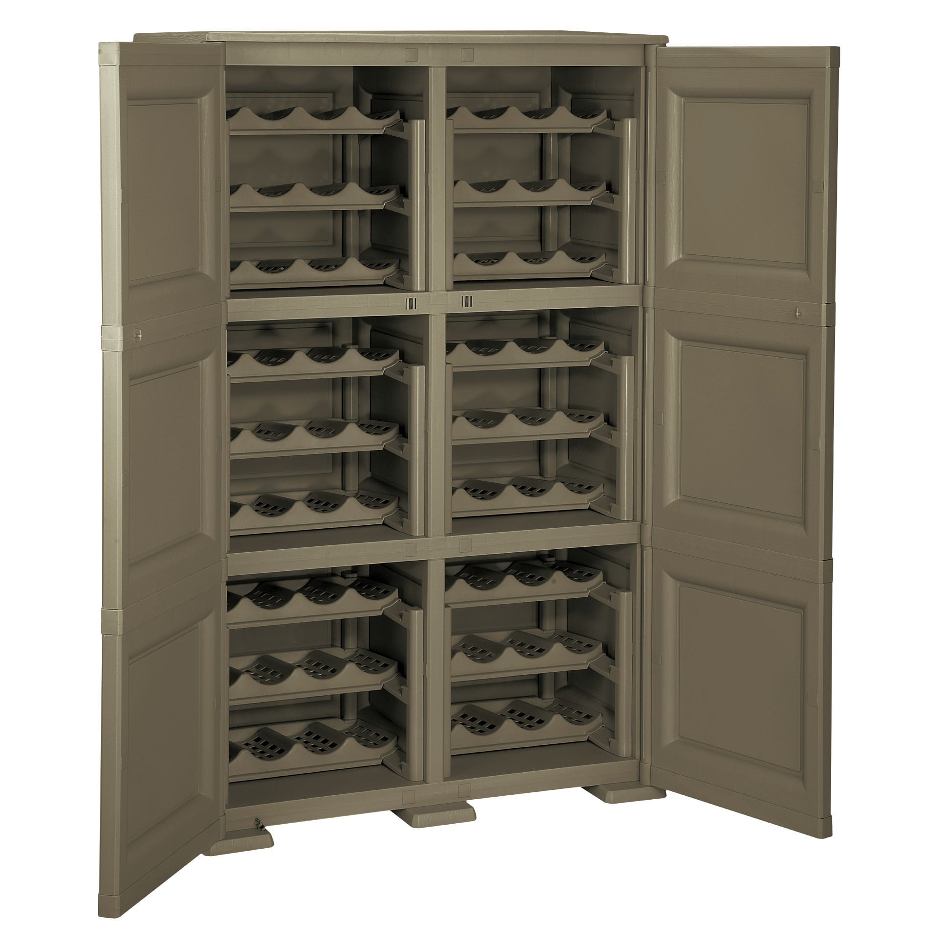 armadio omnimodus portabottiglie per 72 bott. anta liscia wengé